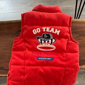 Paul Frank Red Puffer Vest; size 8 ;  smaller L ;I’m 5’3 n130lbs